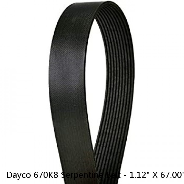 Dayco 670K8 Serpentine Belt - 1.12" X 67.00" - 8 Ribs #1 image